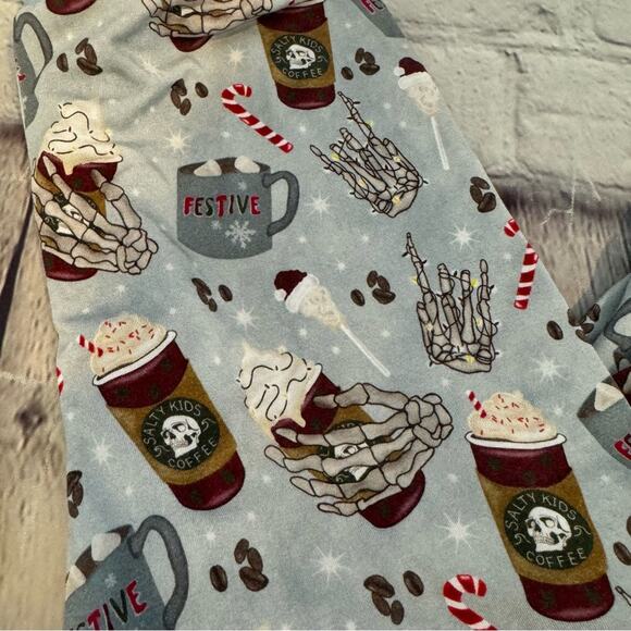 Holiday Skeleton Coffee Bamboo Pajama Set (Unbranded) - Picture 2 of 4